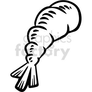 black and white shrimp vector clipart