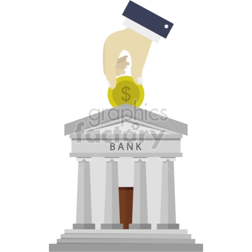 bank savings vector graphic