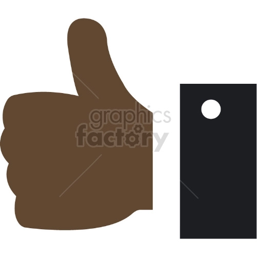 left black hand thumbs up vector graphic clipart