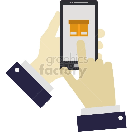 hand purchase from mobile clipart