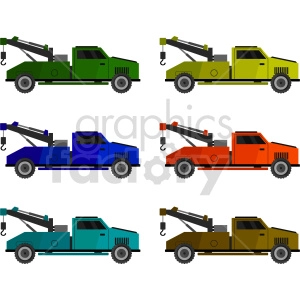 tow trucks vector graphic bundle