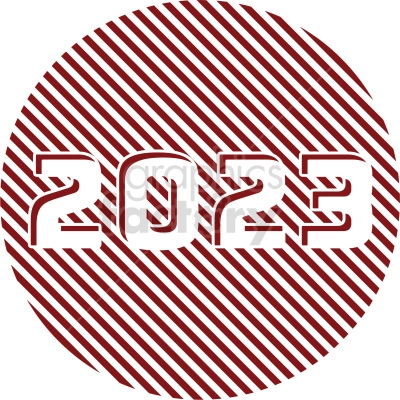 2023 new years circle vector graphic