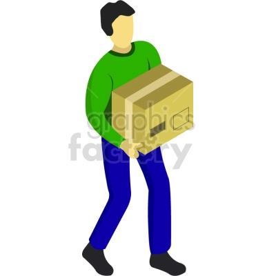 man carrying a box