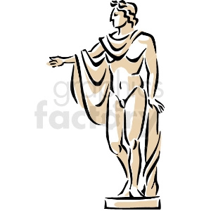 A Statue of a Man Puting his Hand Out