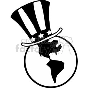 Globe with American Patriotic Hat