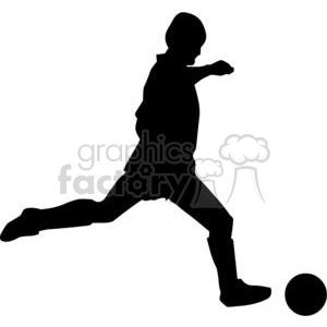 Silhouette of soccer ball player