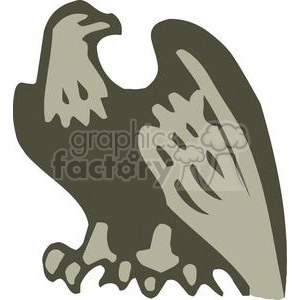 The image is a stylized and simplified representation of an eagle. The eagle appears to be designed in a cartoonish or comical manner, using minimalistic shapes and a limited color palette. The image does not depict a USA flag or any elements directly associated with the United States of America; however, the eagle is a national symbol of the USA and could imply a connection to American themes.