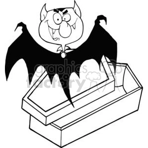 Black and white Dracula bat waking up
