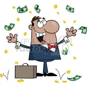 3196-Happy-African-American-Businessman-With-Money
