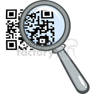 4772-Royalty-Free-RF-Copyright-Safe-Magnifying-Glass-Zooming-In-On-A-QR-Identification-Code