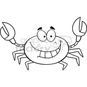 Funny Crab Cartoon Mascot Character