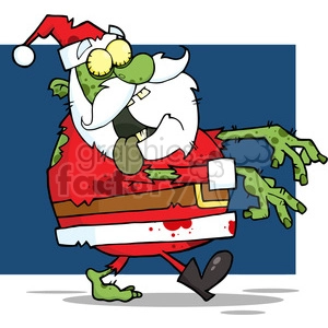 5087-Santa-Zombie-Walking-With-Hands-In-Front-Royalty-Free-RF-Clipart-Image