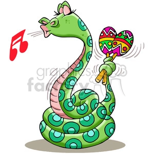 snake playing the maracas