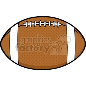 6556 Royalty Free Clip Art American Football Ball Cartoon Illustration