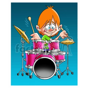 image of boy playing drums