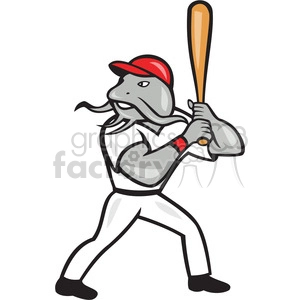 catfish baseball player batting mascot