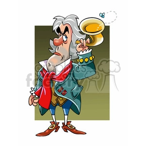 Ludwig Van Beethoven cartoon caricature
