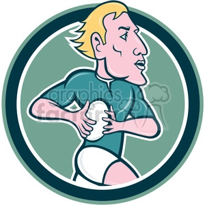 rugby player with ball side CIRC