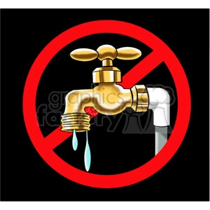 no water usage allowed sign