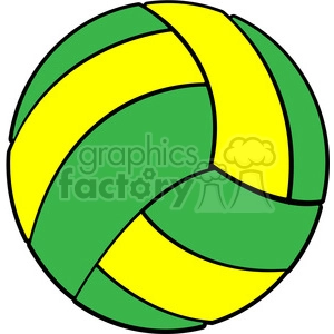 sports equipment green yellow volleyball