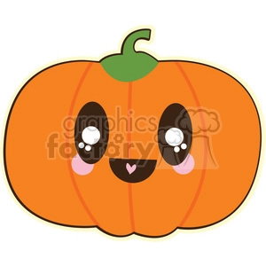 Pumpkin cartoon character illustration