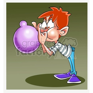 image of boy blowing bubble gum bubble nino inflando globo