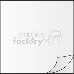 Royalty Free RF Clipart Illustration Paper Corner With White Background