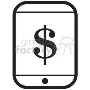 mobile payment device vector icon