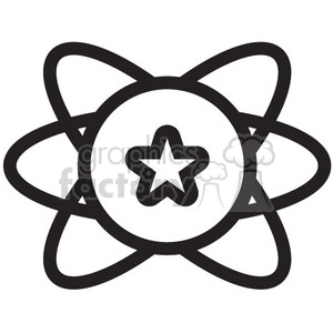 nuclear space stuff atoms vector icon