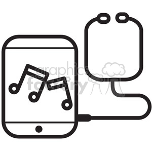 mobile music player vector icon