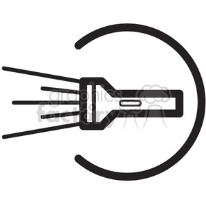 flashlight on vector icon