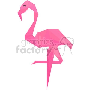 Flamingo polygon animal art