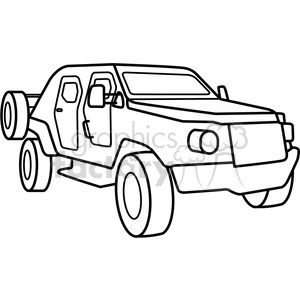 military armored scout vehicle outline