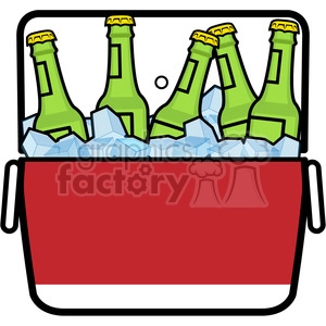 cooler full of ice cold beer icon