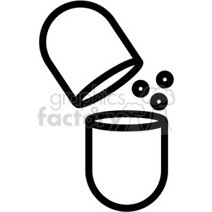 prescription pills vector icon