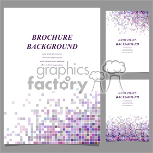 vector letter brochure template set 023
