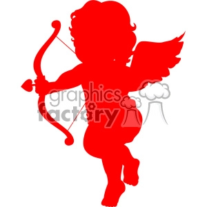 red vector cupid silhouette svg cut file