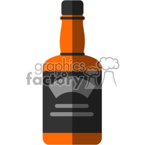 vector whiskey bottle flat design svg cut files with shadow