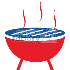 4th of july bbq grill vector icon