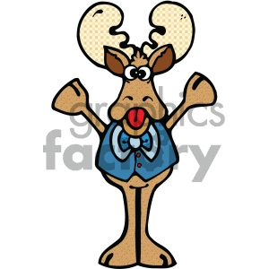 cartoon clipart moose 020 c