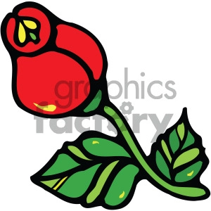 red rose vector clipart