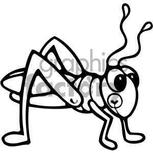 black white cute grasshopper image