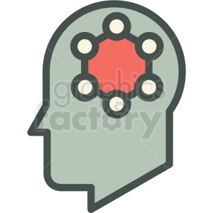 nano brain technology icon