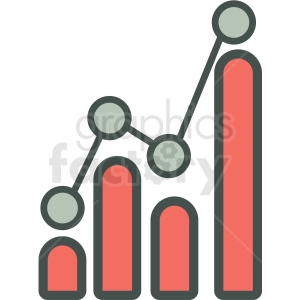 statistical visualization vector icon
