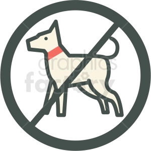 no dogs allowed vector icon