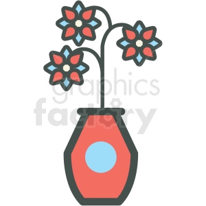 flower vase vector icon