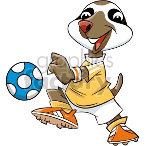 cartoon sloth soccer player