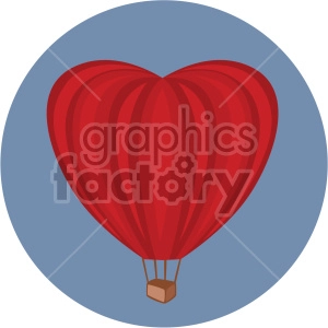 hot air balloon on circle background