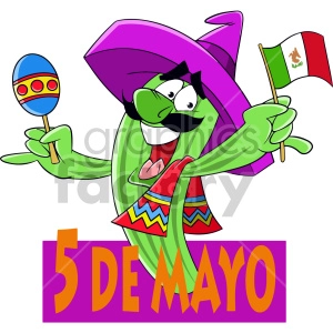 cactus celebrating cinco de mayo
