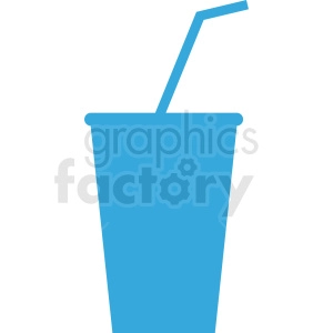 blue soda cup with straw icon
